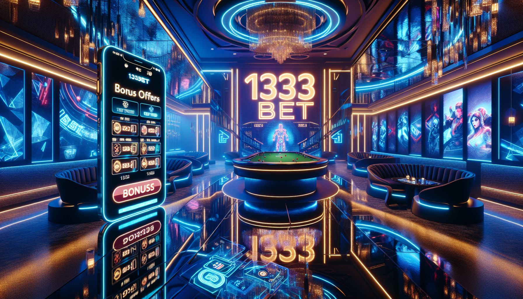 Premium 1333bet bonus showcase for Bangladesh players with welcome rewards, cashback and mobile-friendly promotions in a modern gaming scene